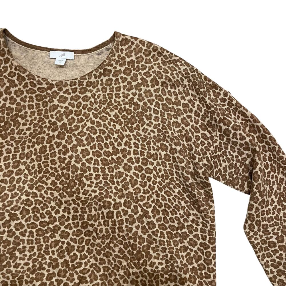J. JILL Leopard Print Long Sleeve Lightweight Long sleeve Women's Size XS Casual - Picture 4 of 10